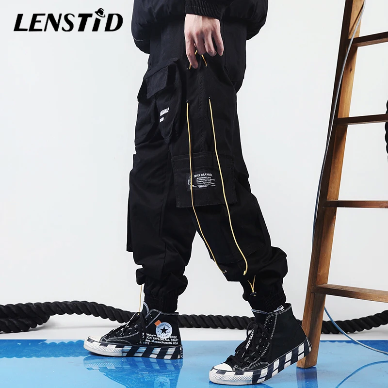 LENSTID 2019 Харадзюку уличная хип мульти штаны карго с карманами женские для бега