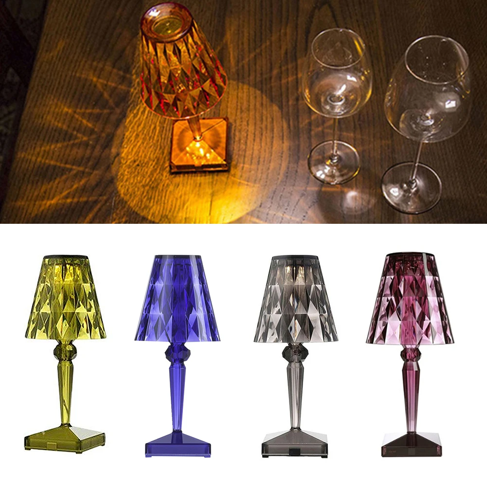 Акриловый Хрустальный Настольный светильник итальянский прозрачный