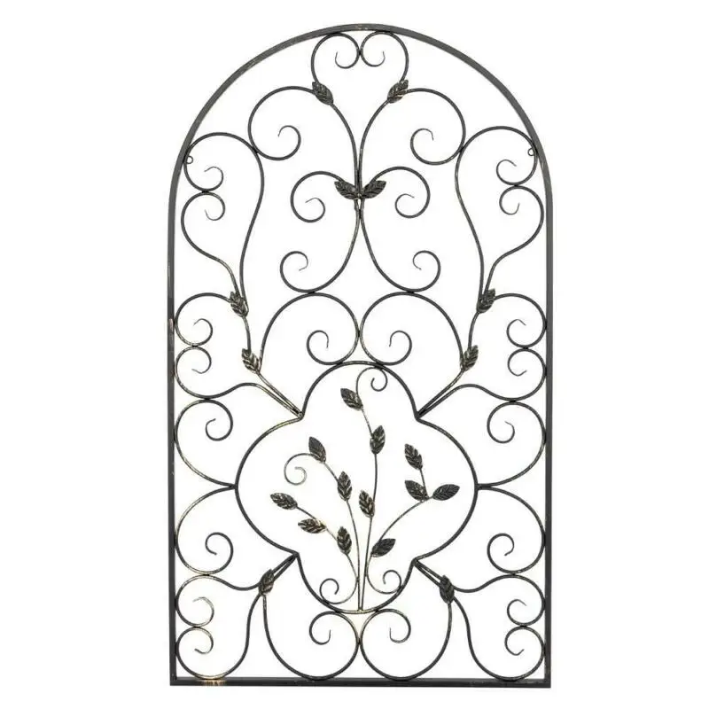 

Set 2 Scroll Wall Decor Wrought Iron Metal Grille Panel Tuscan Art