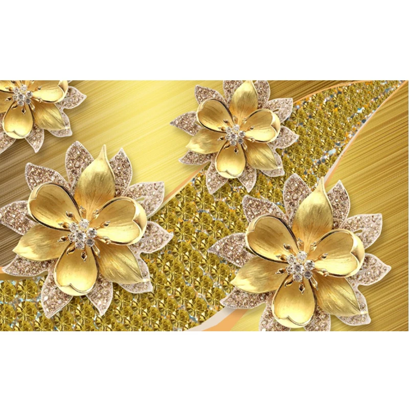 

Floral Wallpapers Designs Jewelry Gold Diamond Wallpaper Home Decoration