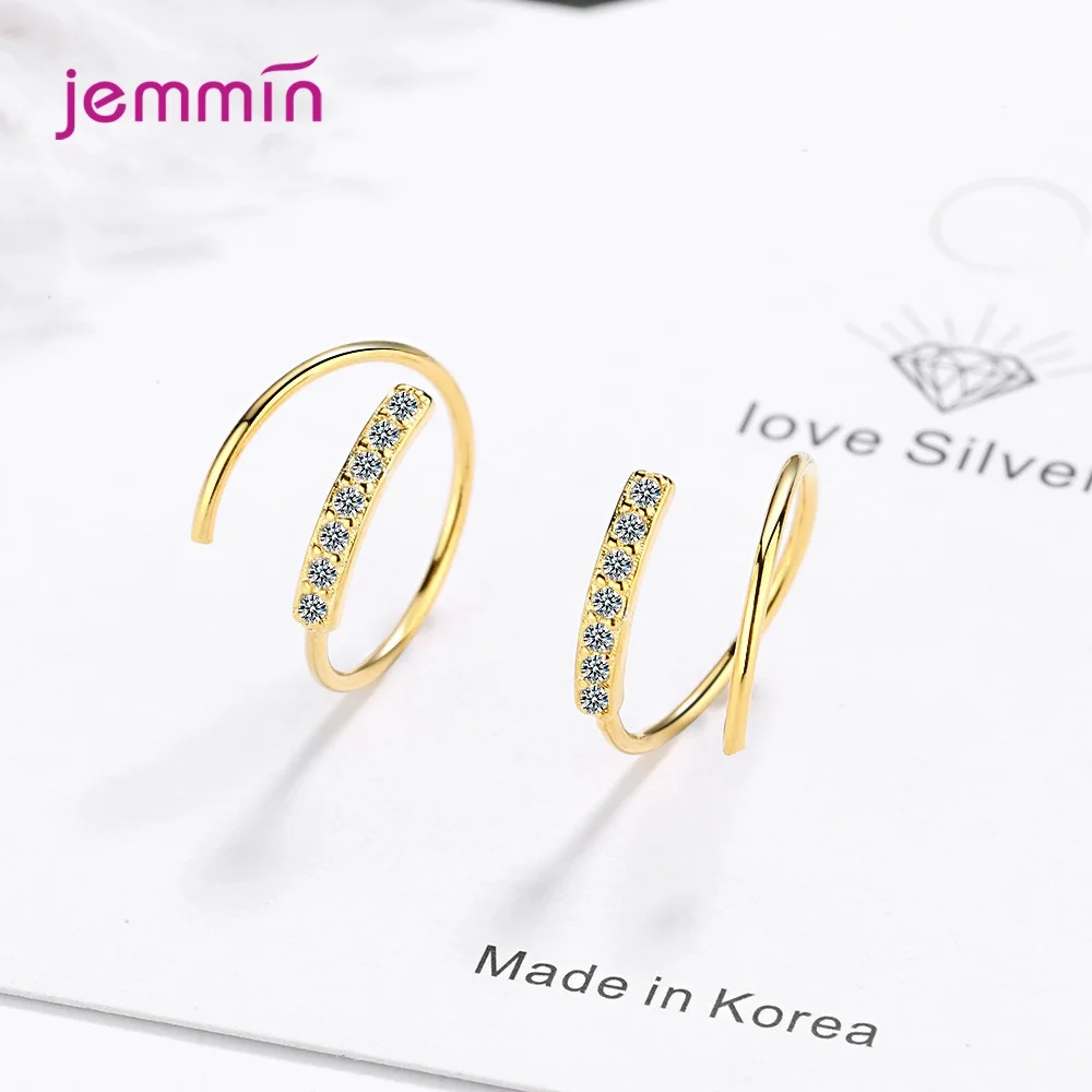 Женские серьги-кольца из серебра 925 пробы в простом Корейском стиле | Украшения и