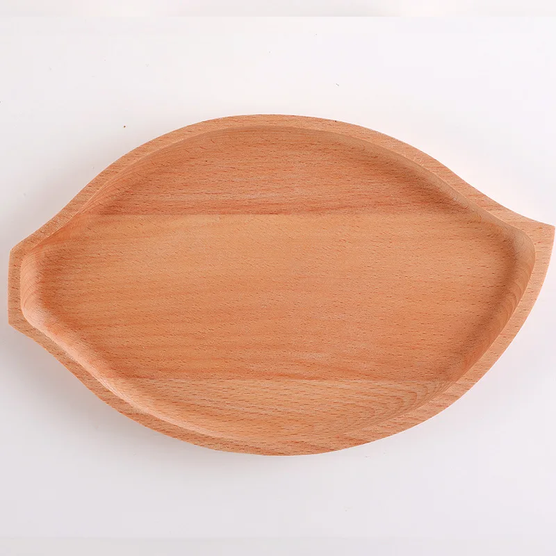 

Wooden Baby Food Tray Solid Wood Bowl Cartoon Pattern Food Fruit Dish Tray Child Baby Serving Dinner Plate Tableware Sets