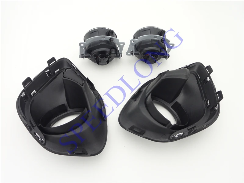 

1Set Front bumper fog lights lamp + covers bezel + bulbs for MITSUBISHI ASX Outlander Sport RVR 2007-2015