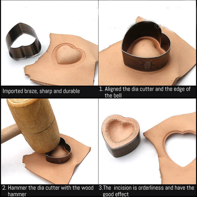 С рисунком сердца и штанцевый нож Сталь правило металлическая высекальная