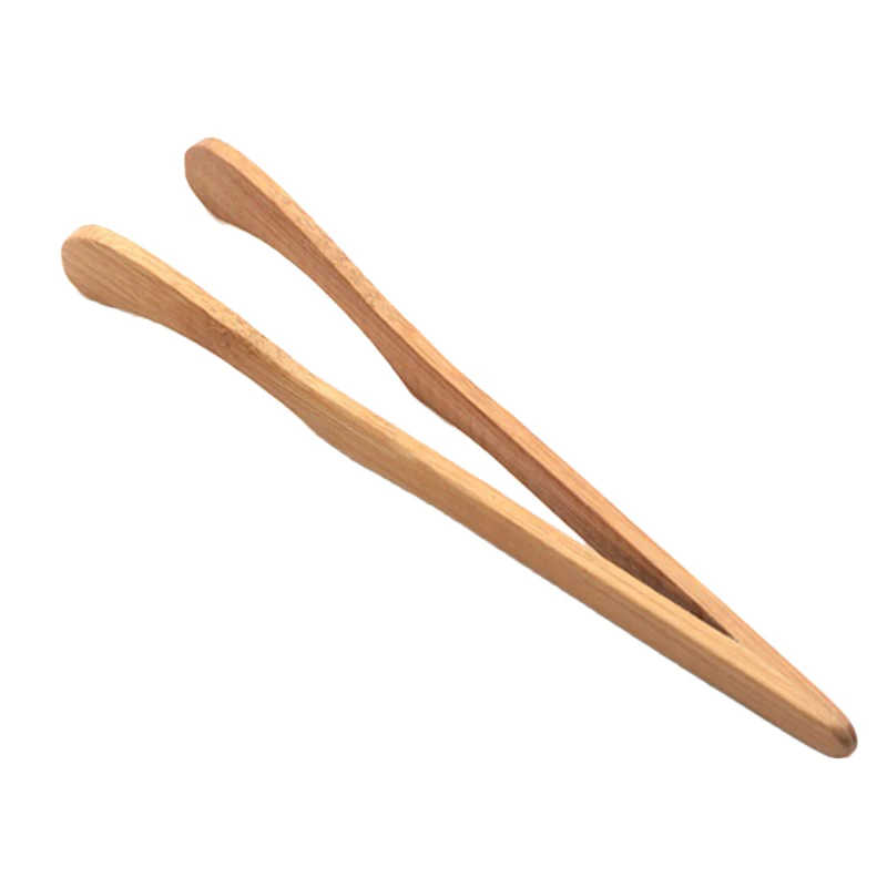 Новый деревянный Пинцет для чая щипцы бекона бамбуковые кухонные салата еды