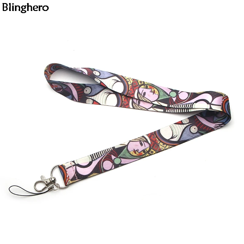 Blinghero, Пабло Пикассо, ремешок для ключей, классный держатель для телефона, шейный ремешок со свистком, камера, ID, значок, подарки для друзей, BH0390