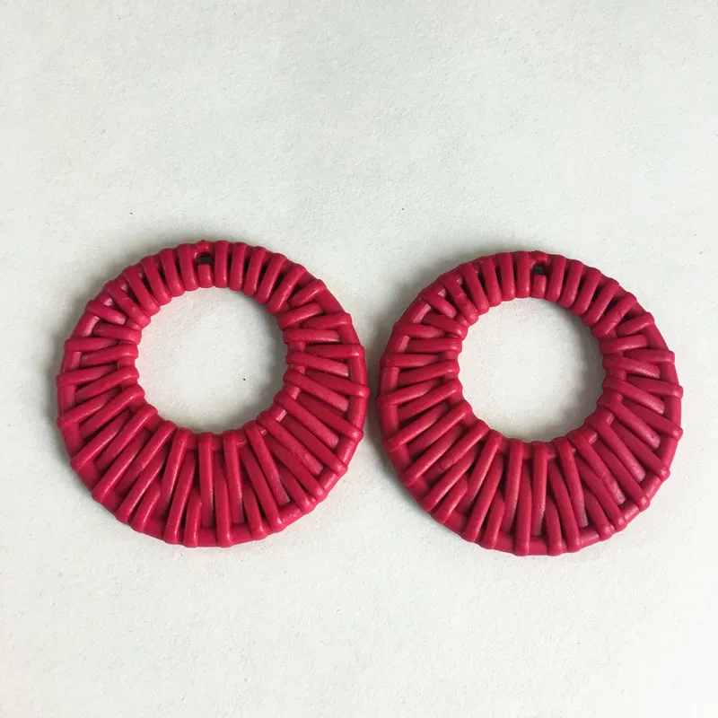 dark hot pink Новое поступление! 47 мм 50 шт акриловая Круглая Форма Шарм для сережек аксессуары, детали для серег, изготовление ювелирных изделий DIY - Цвет: dark hot pink