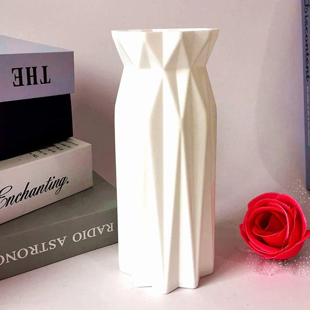 

Modern Flower Vase Home Flower Arrangement Living Room Origami Plastic Nordic Style Home Decoration Ornament Home Decor Hot Sale