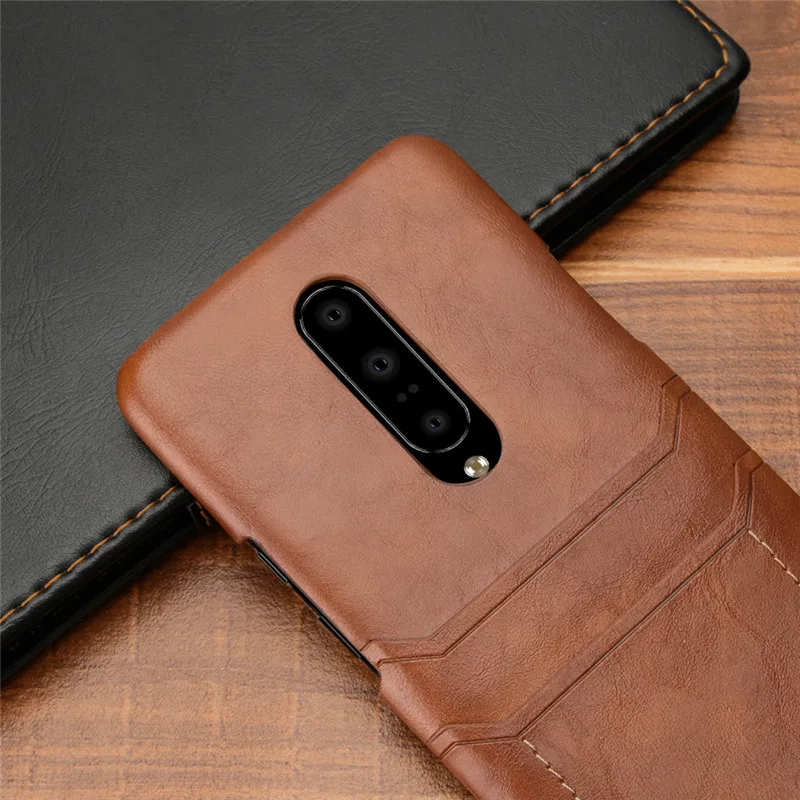 Oneplus 7 Pro Кожаный чехол для задней панели 6 6T карт Карманный телефона Oneplus7 Oneplus6 Coque