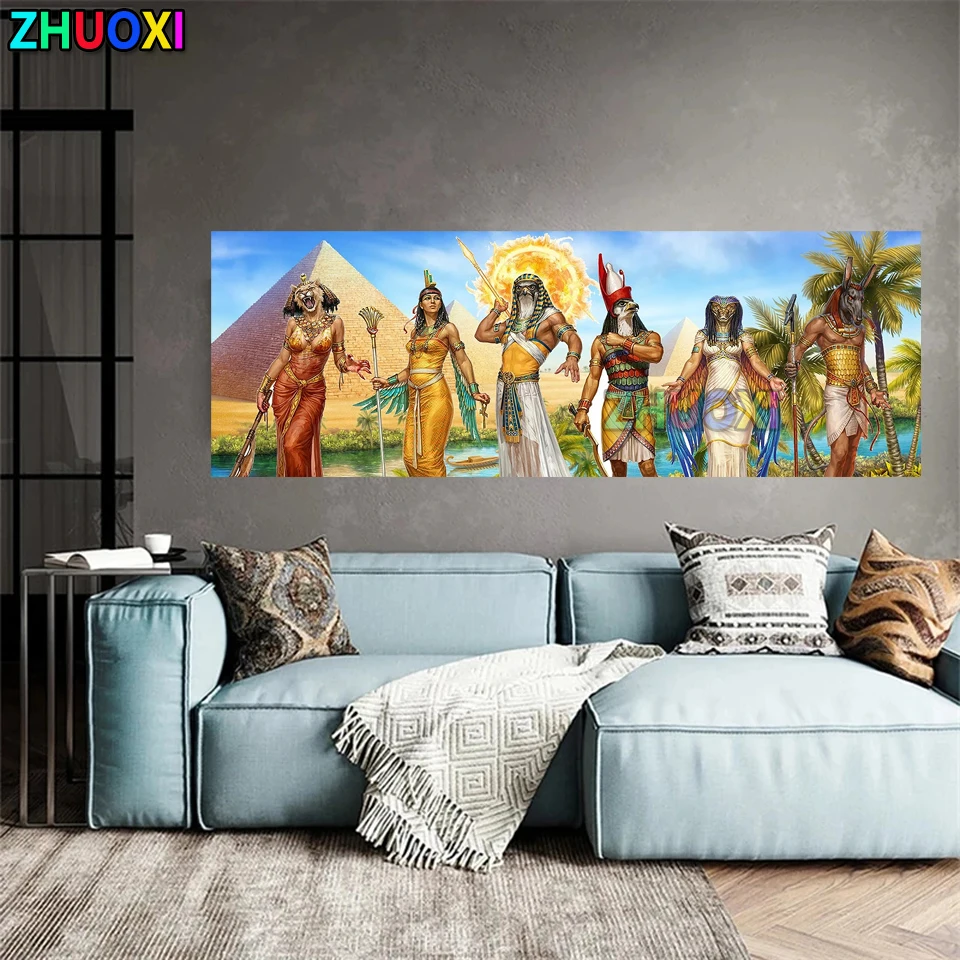 

Full Square/Round Drill 5D DIY Diamond Painting "Ancient Egypt Gods" Embroidery Cross Stitch Egyptian Orcs 5D Home Decor Gift