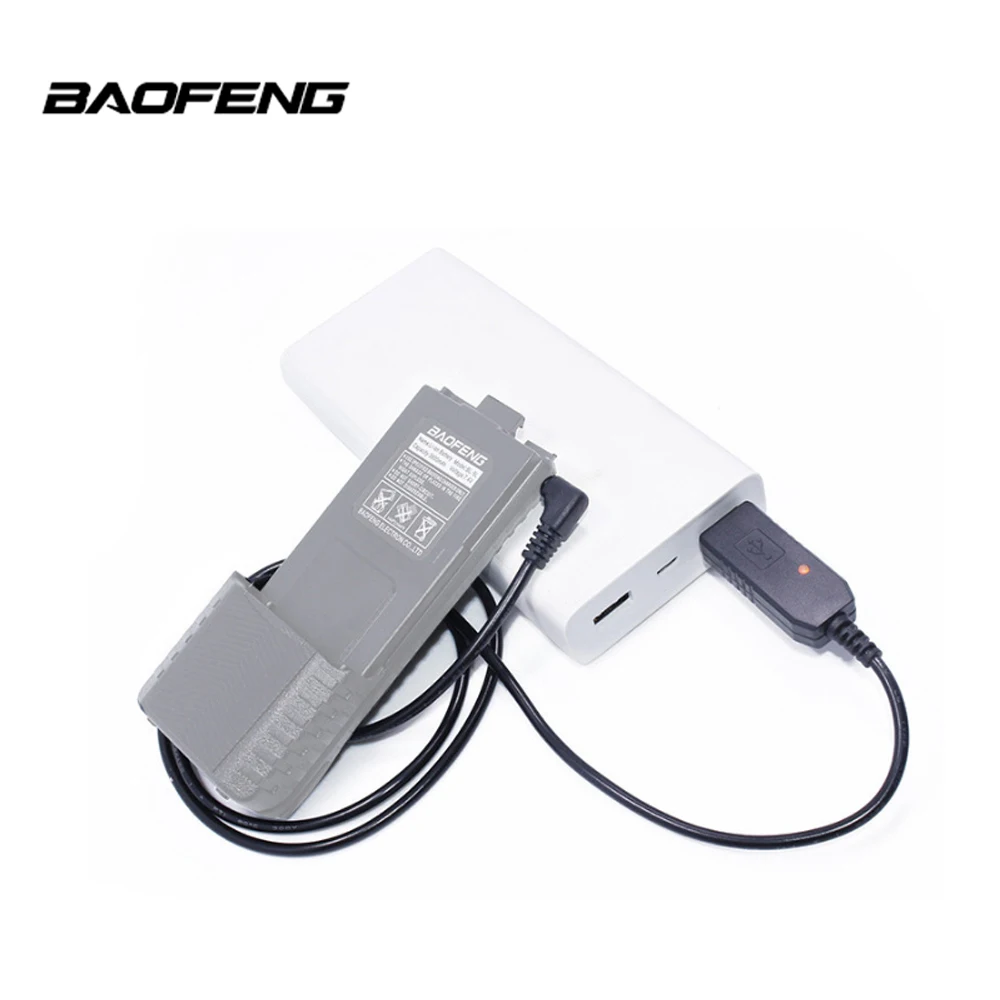 Оригинальный Портативный USB Кабель зарядного устройства для Baofeng UV-5R UV-82 Walkie Talkie USB кабель напряжение зарядный шнур радио Usb зарядный провод от AliExpress WW
