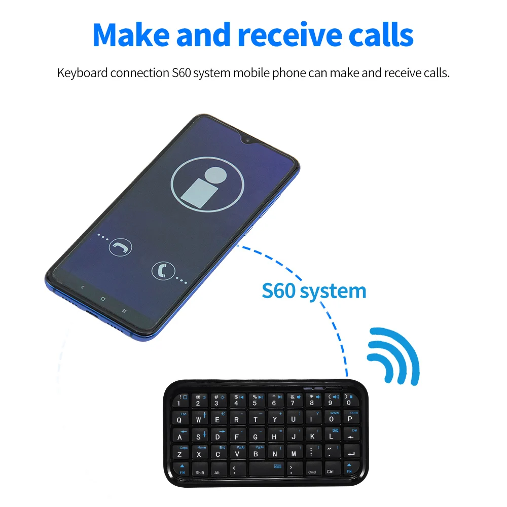 Portable Pocket Bluetooth Keyboard Mini Wireless 3.0 IPad2/3/4 For IPhone 4S 5 Android OS PC | Компьютеры и офис