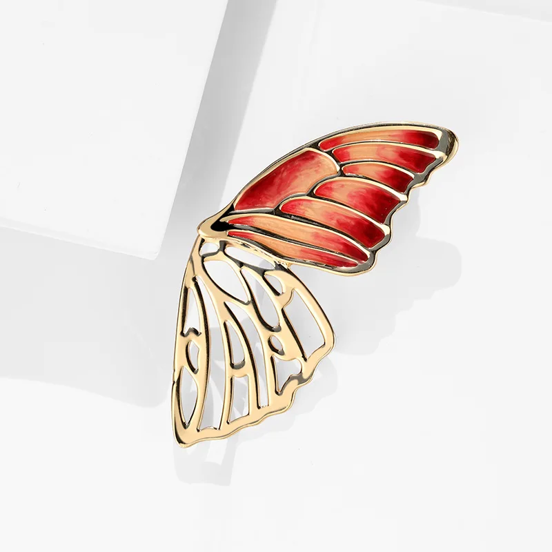 

Fashion Jewelry Butterfly Brooch Alloy Coloured Drawing Or Pattern Red Blue Restoring ancient ways Pins Clothing accessories