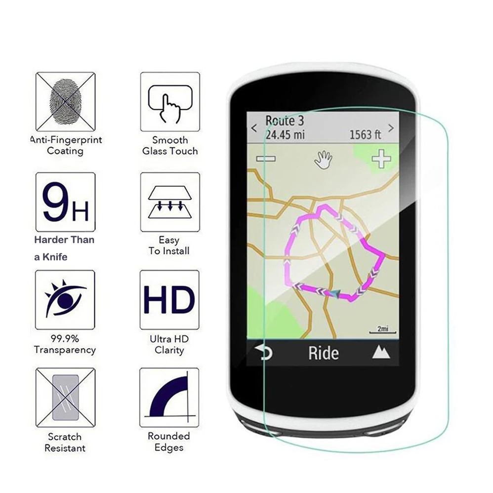 2 шт. закаленное стекло для защиты экрана Garmin Edge 1030 PLUS ультратонкое покрытие