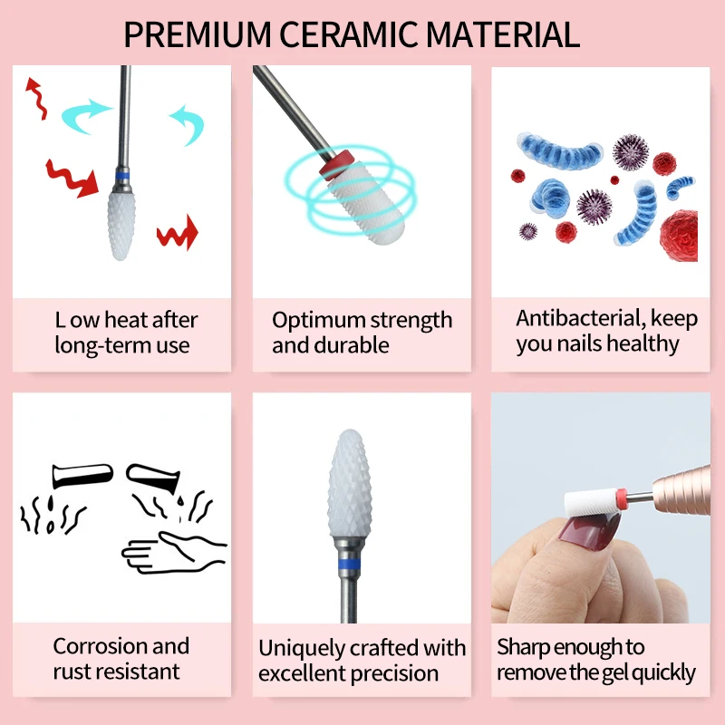 Фрезы керамические карбидные для маникюра и педикюра аппарат