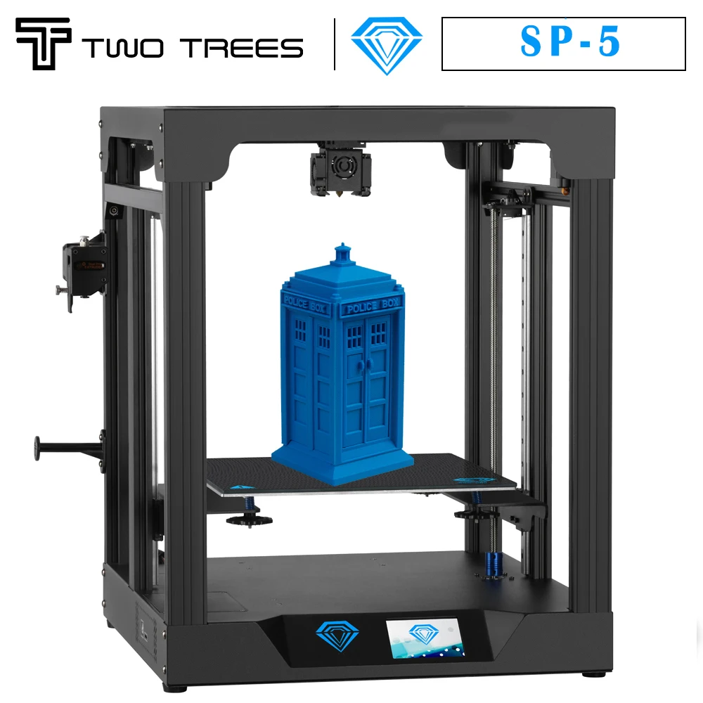 

Twotrees SP-5 3D Printer CoreXY All Metal Structure with Mute Drive DIY Kit Color Touch Screen Suitable Fit BLtouch WIFI Module