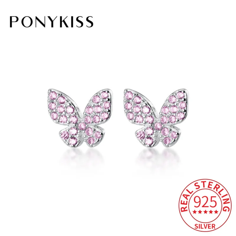 

Серьги-гвоздики женские из серебра 925 пробы с фианитами