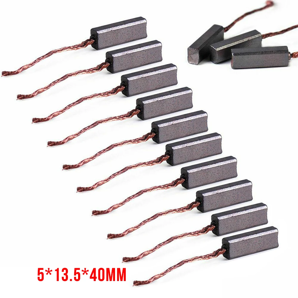 

20Pcs 513.540mm Carbon Brushes Wire Leads Generator Generic Electric Motor Brush Replacement Rotary Hand Tool