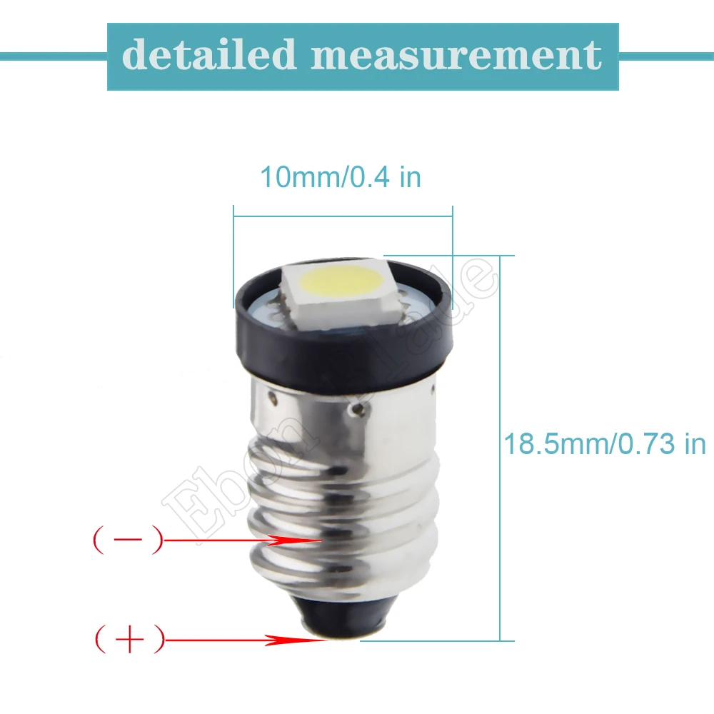 1500 шт. 24 В постоянного тока E10 1447 светодиодный 5050 1 SMD винтосветодиодный