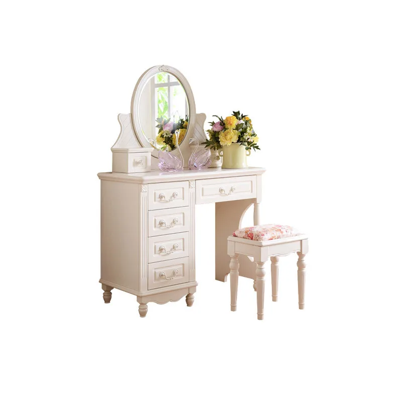 Пасторальный туалетный столик из массива дерева простой современный домашний