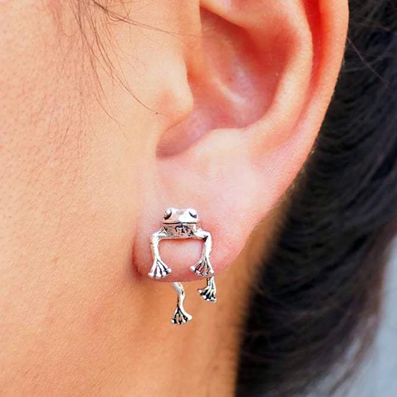 

Cute Frog Earrings 2021 Trend Funny Animal Earrings for Women Girls Stud Earrings Statement Earring Ear Piercing Jewelry Gifts