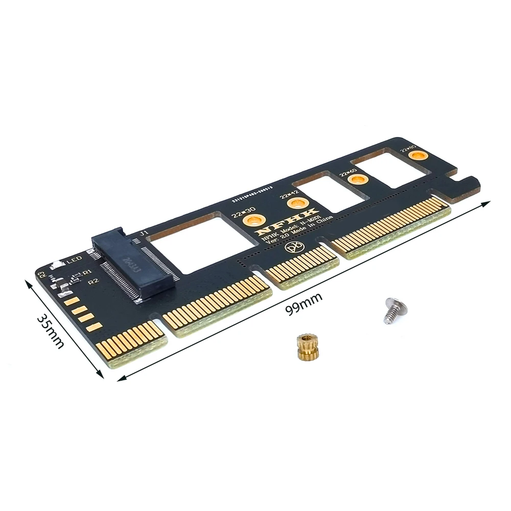 

M.2 SSD to PCIE 3.0 x 4 x 8 x 16 Adapter Card Hard Disk Expansion Converter Card for 2230/2242/2260/2280 SSD