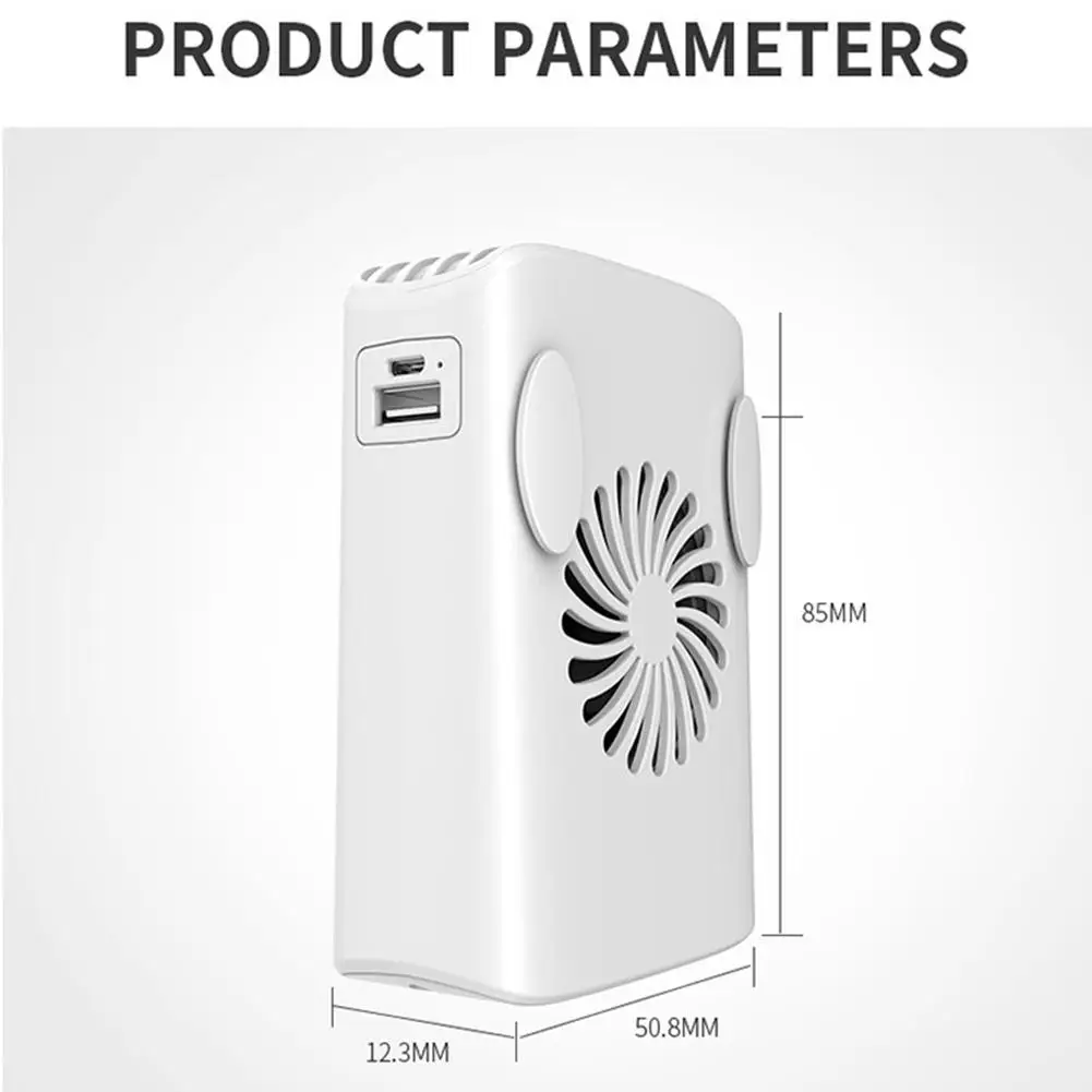 

Portable Mini Fan USB Charging Waist Hanging Fan Cooler For Outdoors Camping Travel