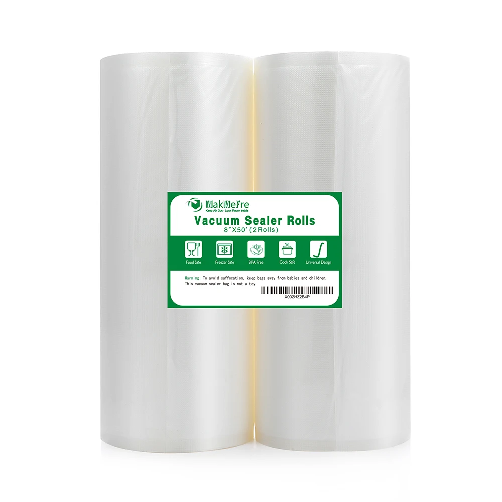 

Commercial Grade Plastic BPA Free Vacuum Sealer Rolls for Food Saver Puncture Prevention Sous Vide Bags