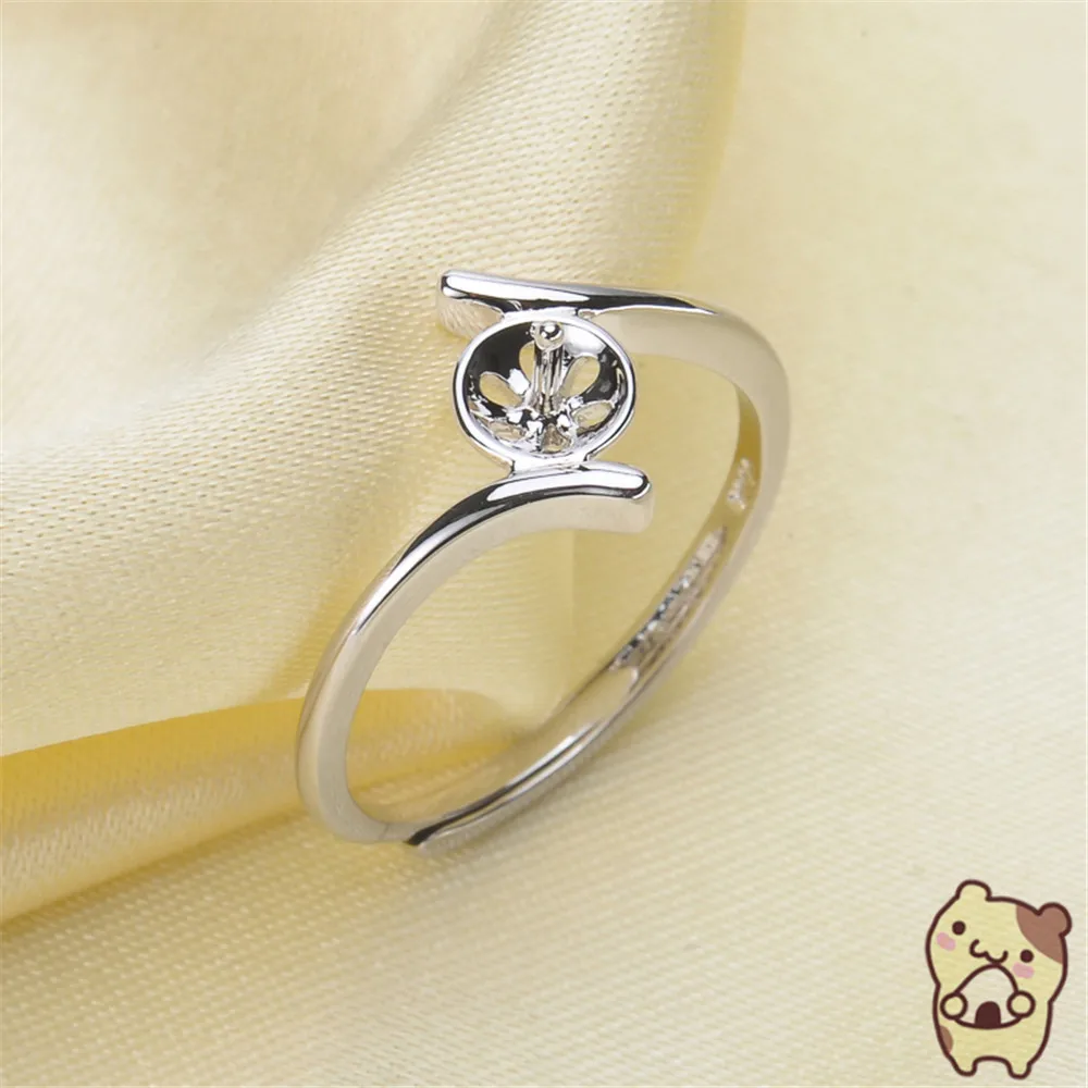 

Free Shipping Wholesale Silver Plated Pearl Ring Accessories Types Creative Ring for Women DIY Pearl jewelry Gifts 2019J005