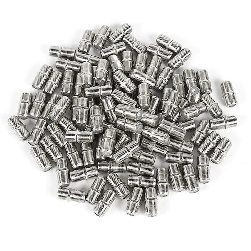 

New & Practical 100 Pcs F Type UHF Coupler Adapter Connector Female F F Jack RG6 RG59 Coaxial Cable For TV Network