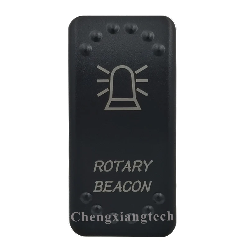 

Laser Etched -ROTARY BEACON- Led Backlit Rocker Switch Cap for Car Boat Truck Rv Switch Auto DIY Replacing, Cover Only