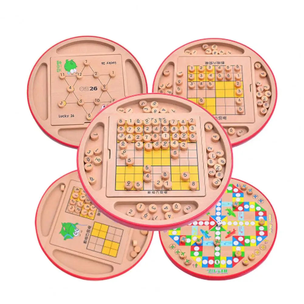 

1 Set Games Fine Workmanship Multifunctional Wood Puzzle Games for Children