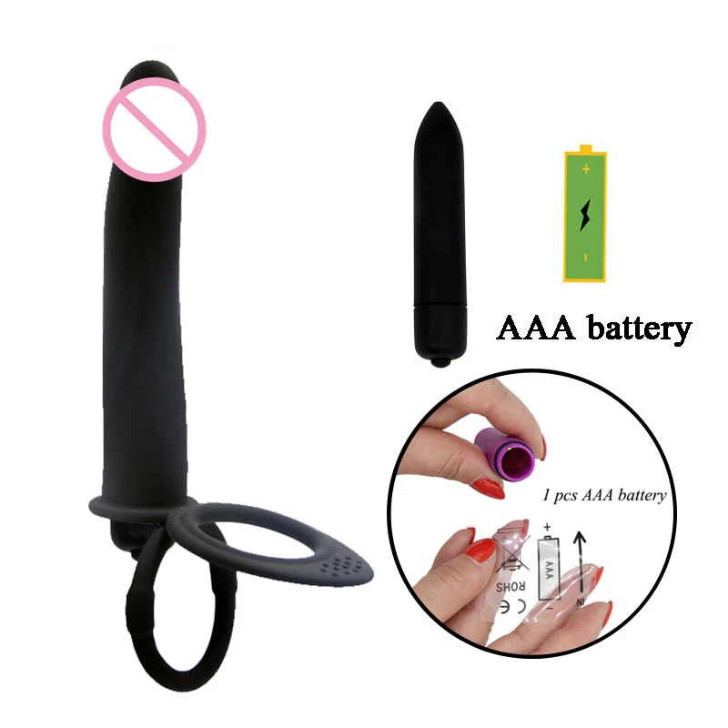 Двойное проникновение вибратор секс игрушки Пенис Вибратор strapon ремешок на пенис