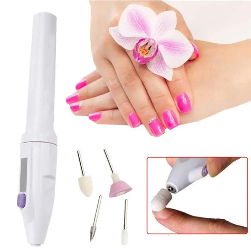 

Electric Nail Polisher Set Nails Cutter Nail File Pedicure Manicure File Callus Removal with 5 Interchangeable Drill Bits