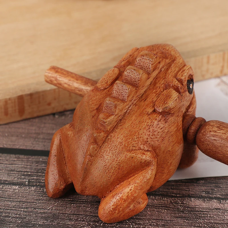 

Wooden Lucky Frog Toy Animal Money Frog Clackers Kids Musical Instrument Percussion Toy Gift Children Toys Gift