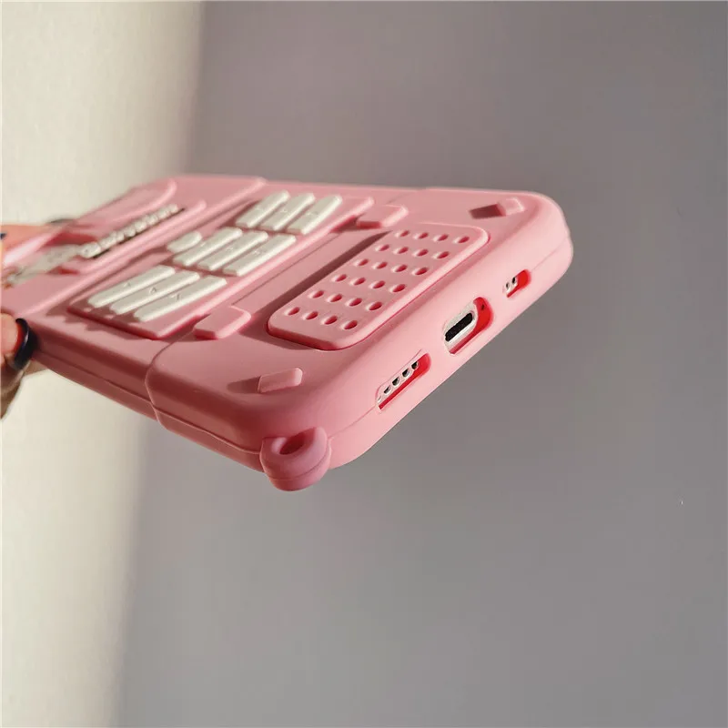 

Cute Pink love heart kid girl gift Phone Case For iphone 12 11 pro max mini XR XSmax 6 7 8 Plus SE 2020 Soft Silicone Back Cover