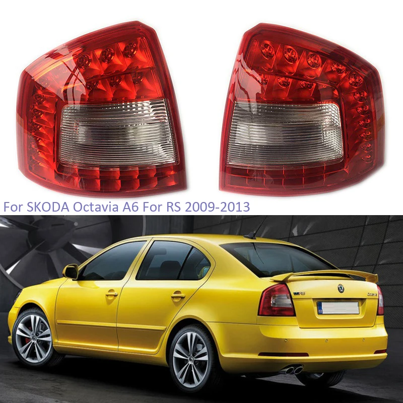 

YTCLIN светодиодный фонарь светильник для SKODA Octavia A6 для RS 2009 2010 2011 2012 2013 задний стоп-сигнал светильник чудесный хвост светильник единый светиль...