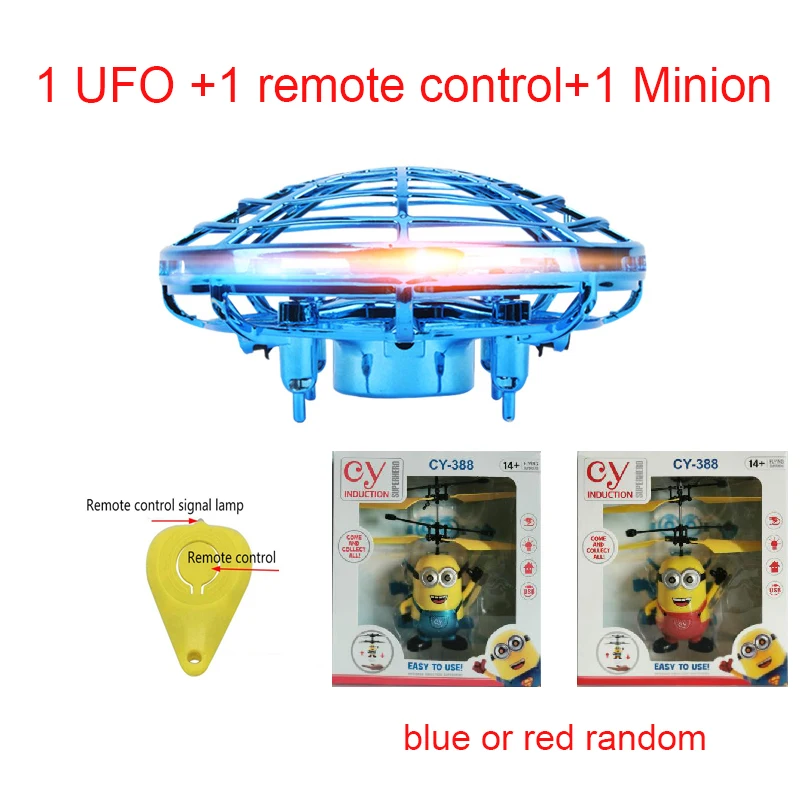 Мини UFO Дрон игрушки Инфракрасный зондирование управление интерактивный самолет жесты индукции управления led высота удержания Квадрокоптер для детей - Цвет: set 5
