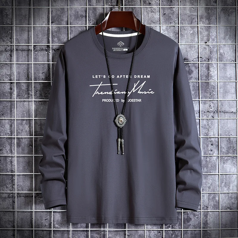 Футболка мужская с принтом букв 100% хлопок осень