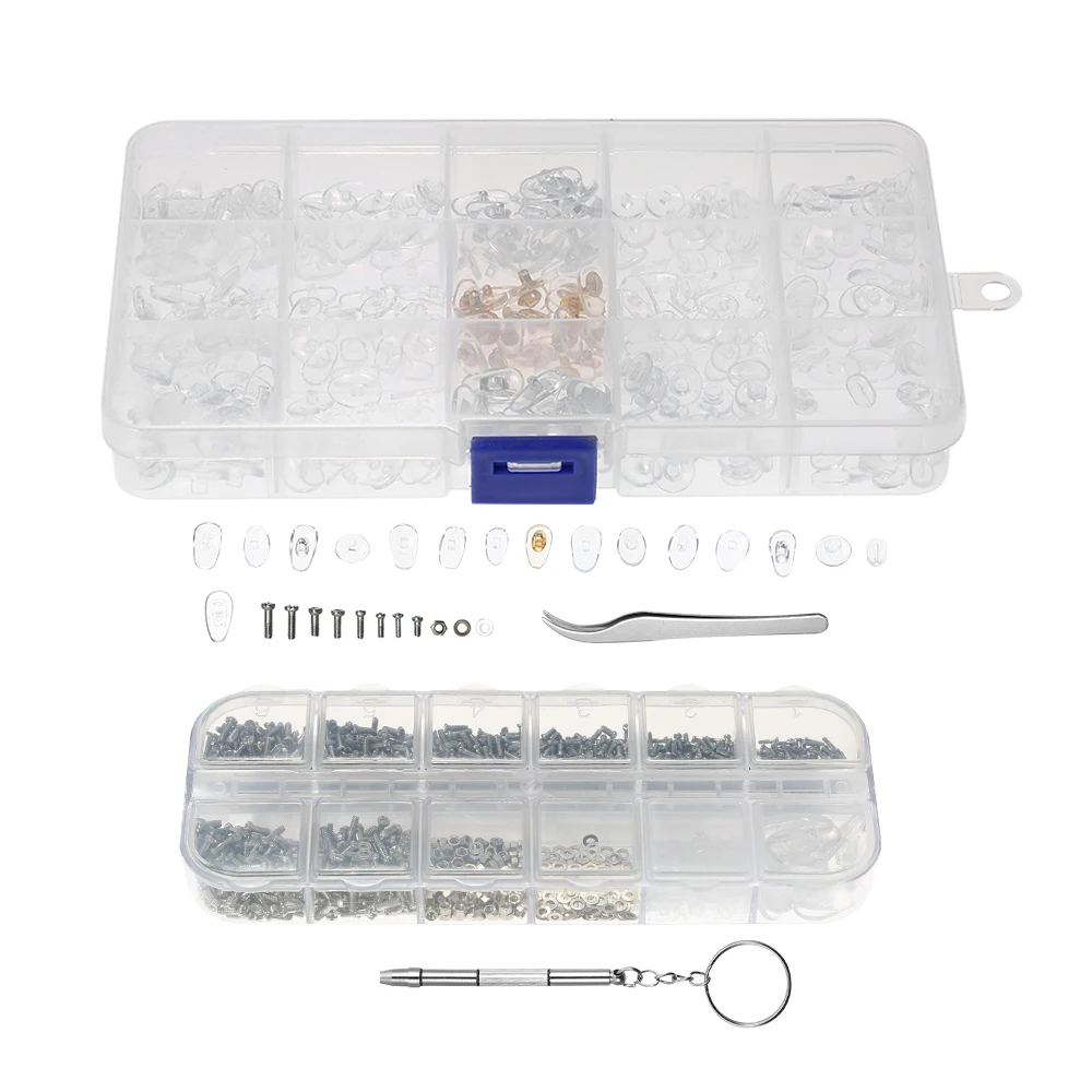 Набор для ремонта очков солнцезащитных 1100 шт. набор крошечных винтов и гаек + 150