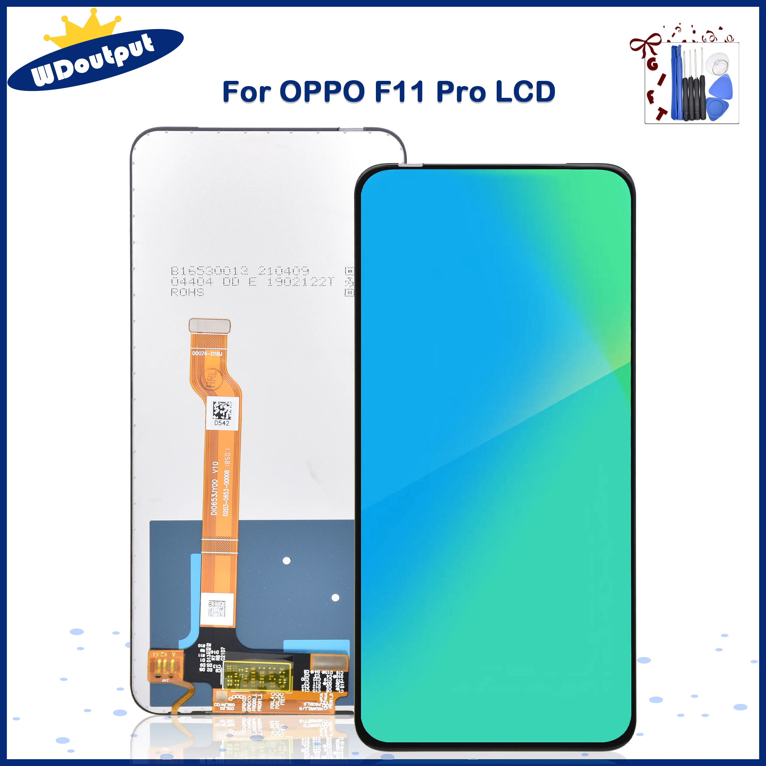 Оригинальный ЖК-дисплей 6,53 дюйма для Oppo F11 Pro CPH1969, рамка + дигитайзер сенсорной панели для Oppo F11 Pro CPH1969, экран дисплея
