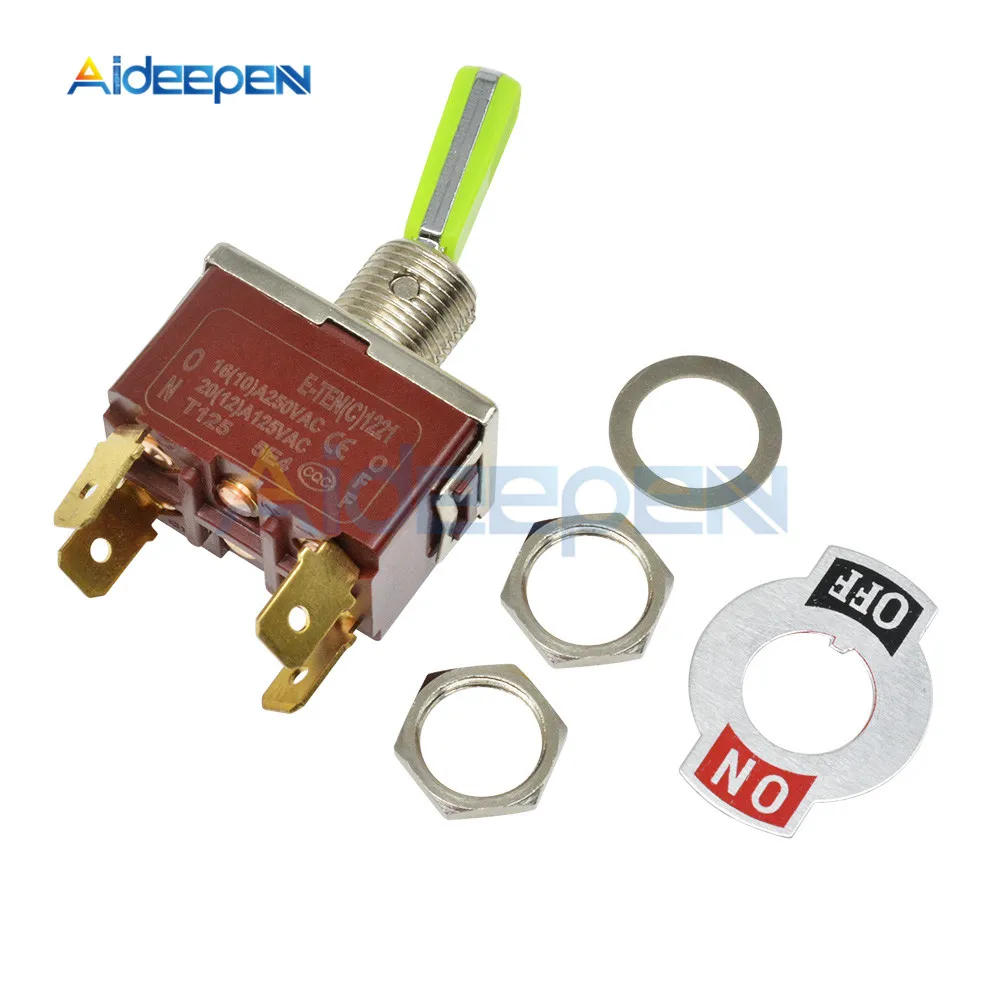 E TEN (C) 1221 тумблер красный 4 Pin ВКЛ ВЫКЛ переключатель Серебряный контактор 50000 раз