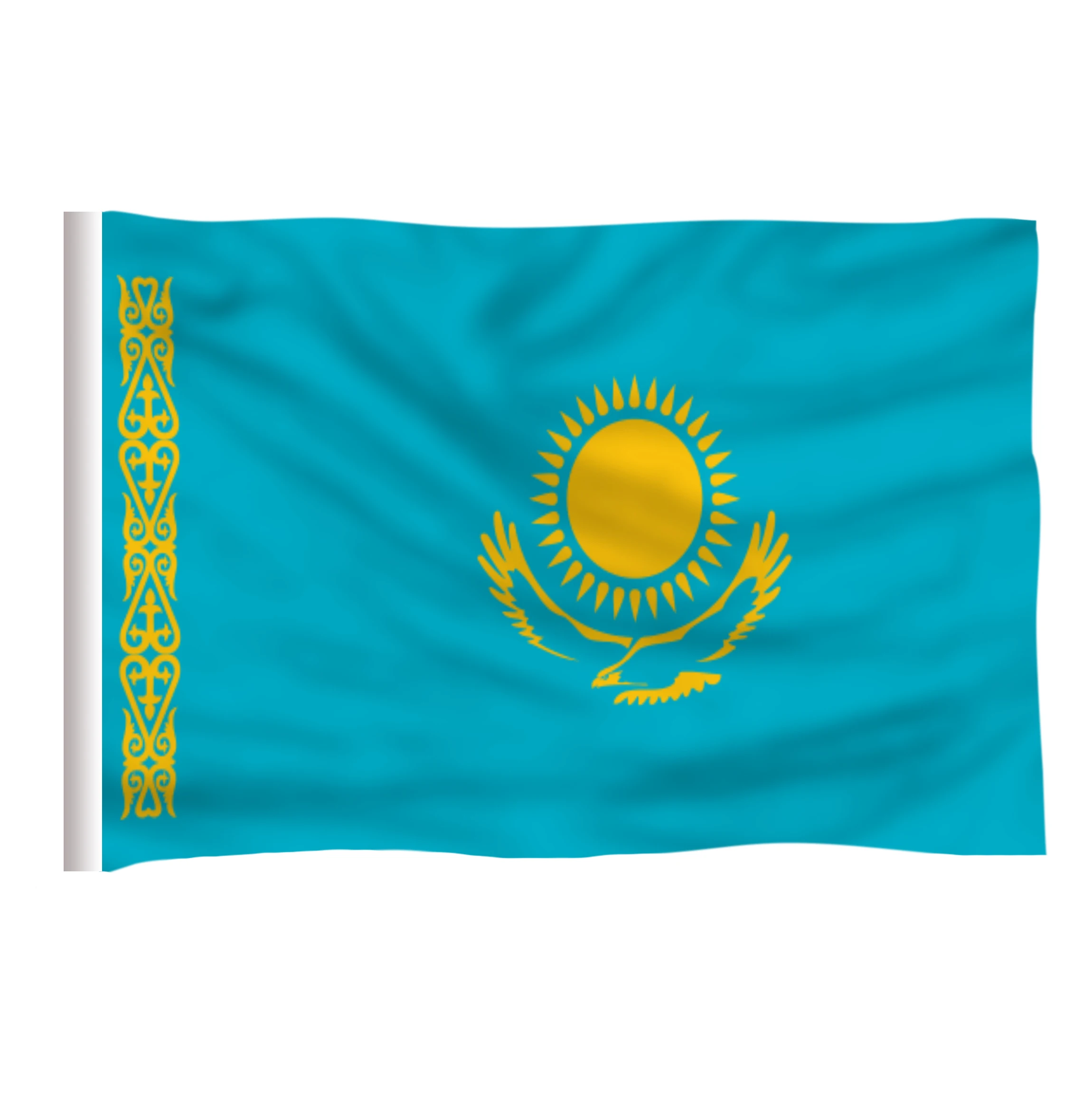 2017 KZ Kazakhstan Flag полиэстеровый флаг 5*3 фута 150*90 см высокое качество|kazakhstan flag|polyester