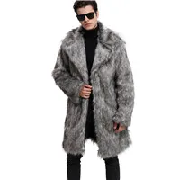 LANSHIFEI, Меховая куртка из горной кожи, мужские пальто, 5XL, брендовая Высококачественная верхняя одежда из искусственного меха, мужская деловая зимняя куртка из искусственного меха