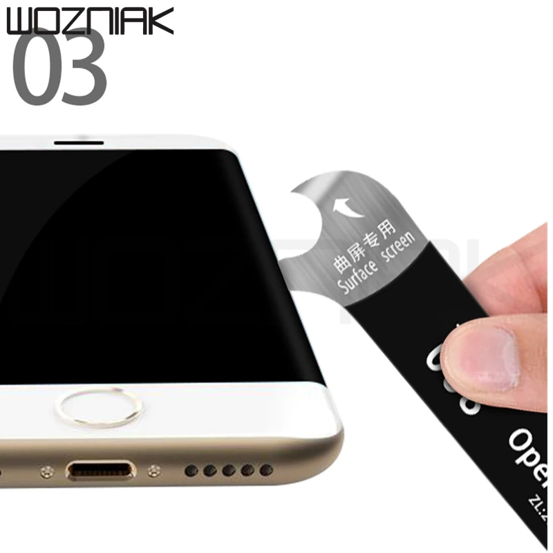 Возняк Изогнутый Экран Ультратонкий Металлический 0,1 мм Стальной Инструмент для Разделения и Вскрытия Различных Предметов