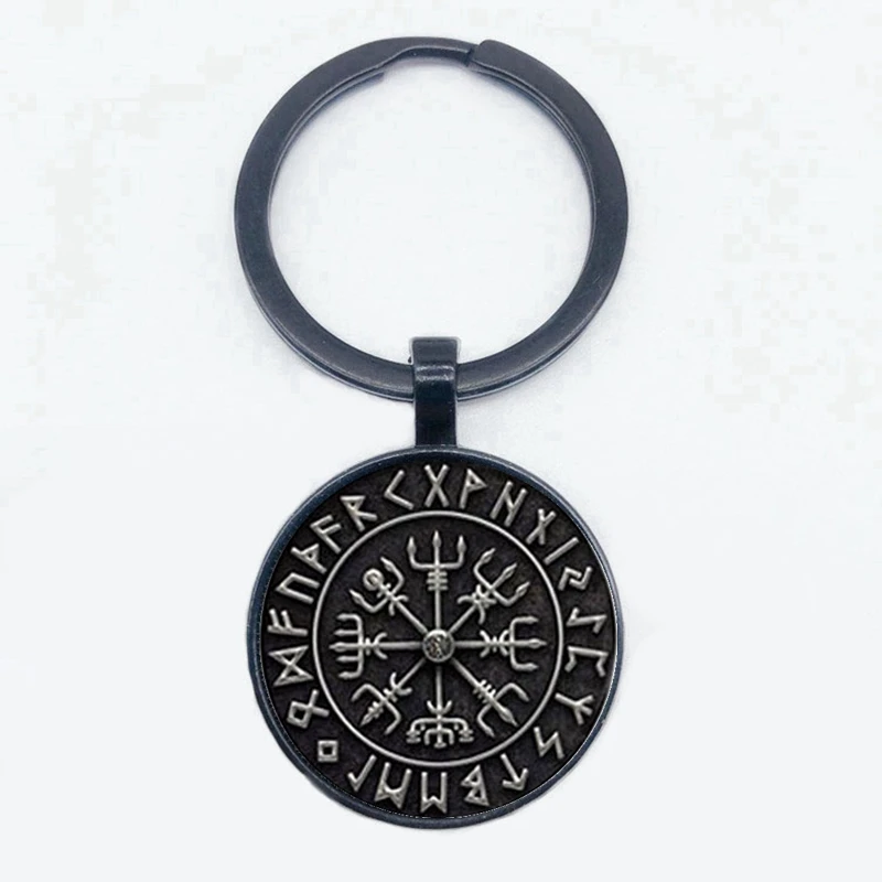 Популярный новый Vegvisir Viking пиратский брелок викингов компас шаблон стеклянный