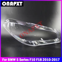 for bmw 5 series f10 f18 528i 530i 535i car front headlight cover lens glass lampshade case head light caps lamp shell 2010 2017