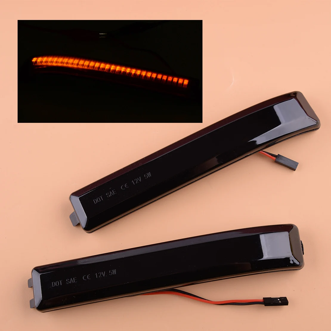 

1 пара Копченый светодиодный указатель поворота бокового зеркала маркер отражатель светильник подходит для Ford F-150 Raptor 2010 2011 2012 2013 2014