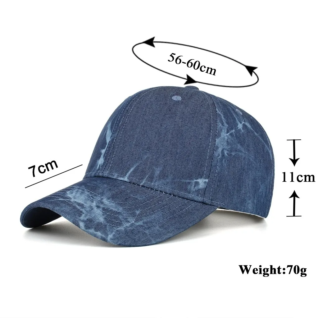 

#47 Baseball Cap Unisex Men Women Cotton Tie-dye Sun Hat Caps Cotton Travel Outdoor Adjustable Hip Hop Hat Ponytail Baseball Cap