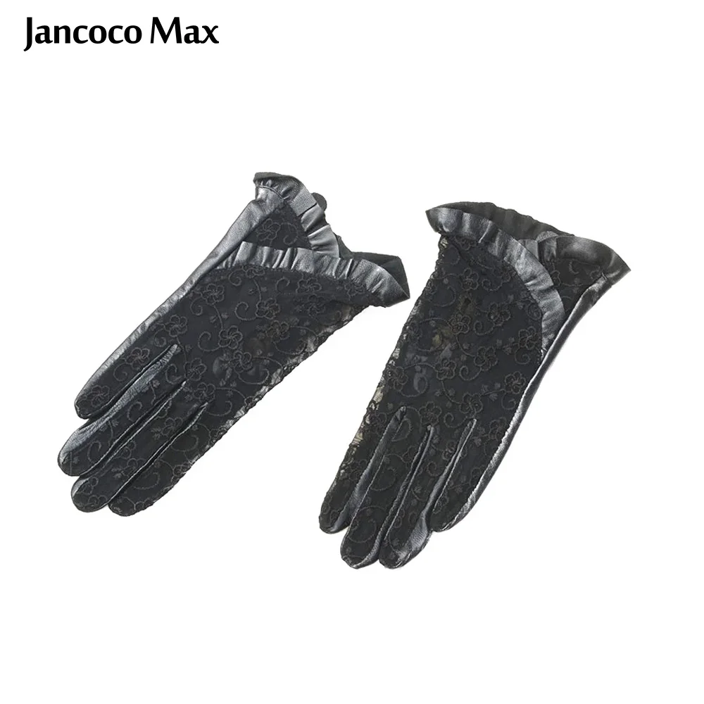 Jancoco Max кружевные перчатки для сенсорного экрана Женские варежки из натуральной